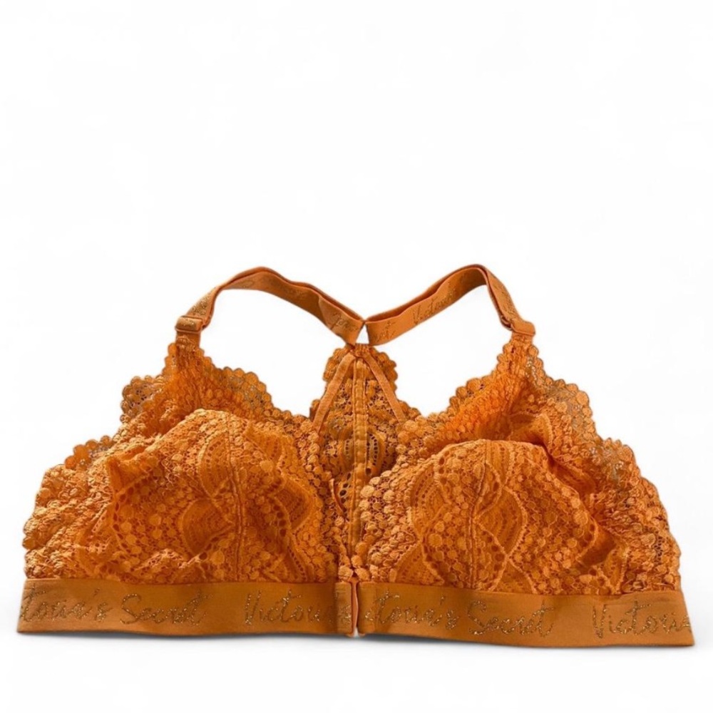 Victoria's Secret Vibrant Orange Lace Bralette